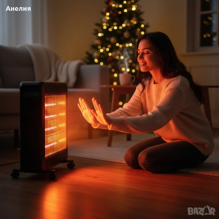 Кварцова печка 2200W с 4 тръби – бързо отопление и нисък разход, снимка 1