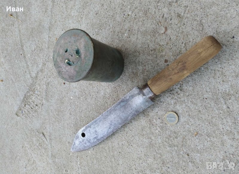 Гилза от 1911 год. и Нож от 1914 год. ( Австрийска гилза и Френски нож ), снимка 1