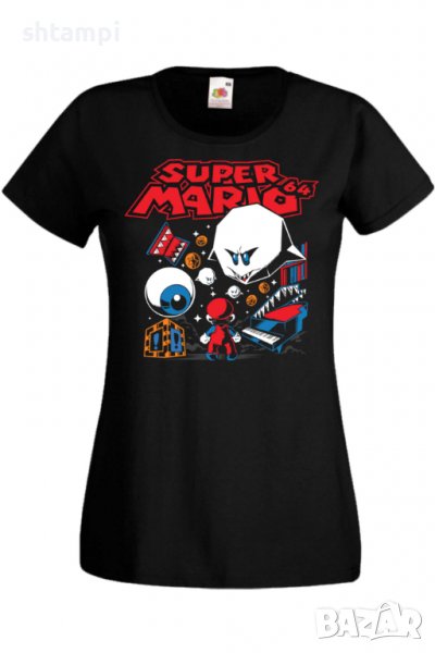 Дамска тениска Nintendo Super Mario 64,Игра,Гейм,Геймър,Подарък,Изненада,Повод,Празник,Събитие,, снимка 1