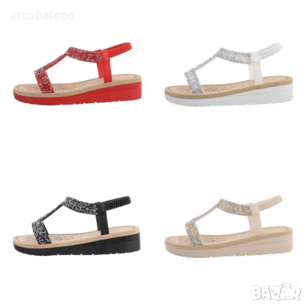 Дамски сандали на клин, 4цвята , снимка 1