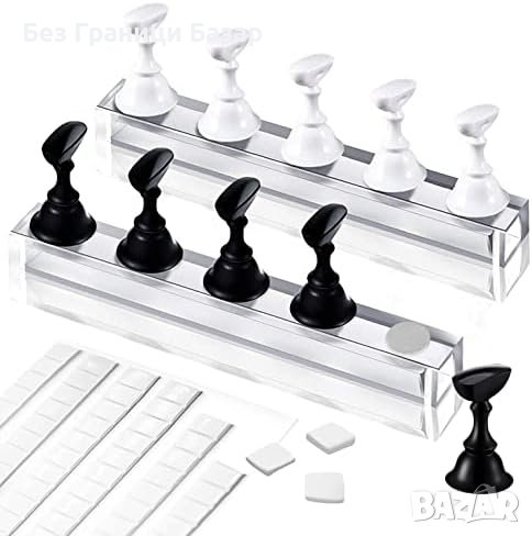 Нова Магнитна Стойка за Маникюр - Качествен Акрил, Перфектен Подарък, снимка 1