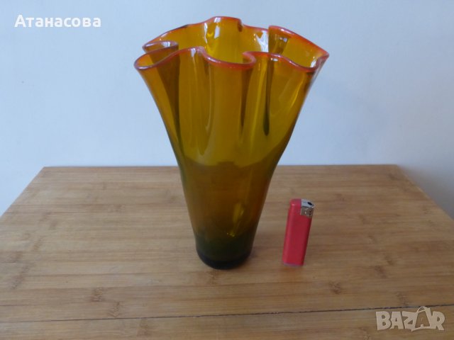 Стъклена ваза Мурано VENINI Amber