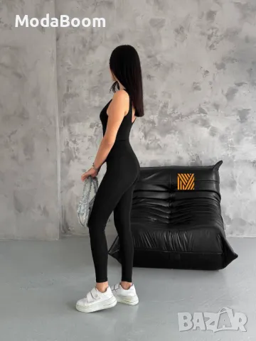 Дамски черен гащеризон , снимка 3 - Гащеризони - 48932646