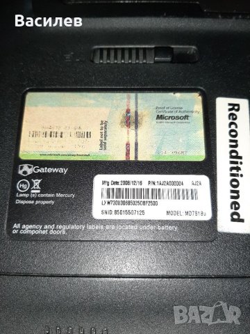 Лаптоп Gateway MD7818u, снимка 12 - Лаптопи за игри - 40224645