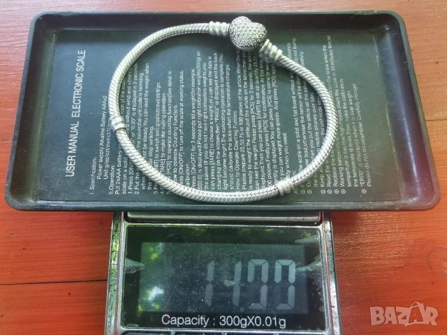 сребърна гривна Пандора PANDORA -2 БРОЯ И ВИСУЛКИ, снимка 7 - Гривни - 51626590