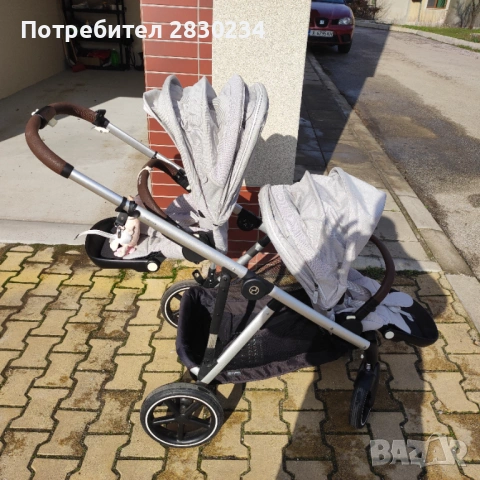 Cybex gazelle S - количка за близнаци, снимка 2 - Детски колички - 53487371