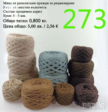 Евтини прежди в малки количества - нови и остатъци , снимка 8 - Други - 52042465