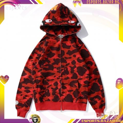 Casual Суичър Bape A Bathing Ape Purple Camo M L XL 2XL (блуза с качулка) , снимка 3 - Суичъри - 36906890