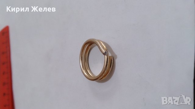 Златист пръстен тип халка - 12422, снимка 3 - Пръстени - 28983895