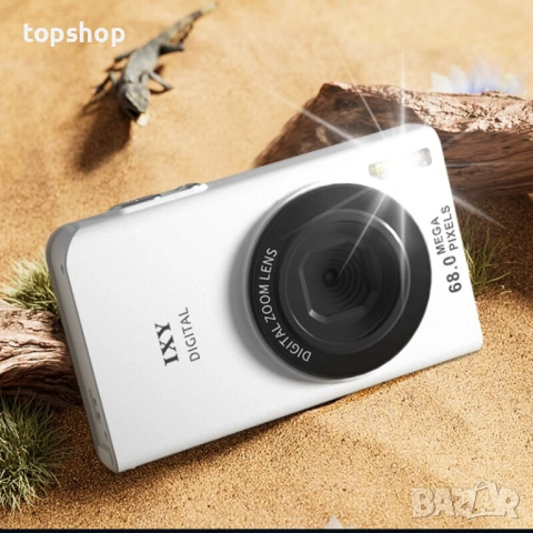 Ретро Дигитален Фотоапарат 4K Ultra HD – 68MP, Автофокус, Бял (Y2K Стил), снимка 3 - Фотоапарати - 53245999