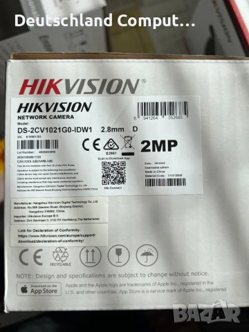 Камера IP Camera Hikvision  DS-2CV1021G0-IDW EOL, снимка 2 - IP камери - 47771018