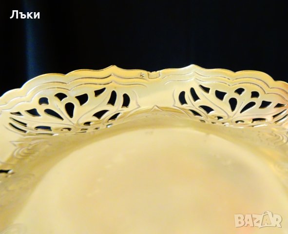 Старинна месингова фруктиера,маркирана. , снимка 6 - Антикварни и старинни предмети - 29068993