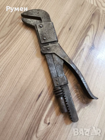 Стар раздвижен гаечен ключ с тесни челюсти, снимка 3 - Други инструменти - 51148895