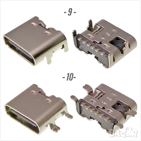 Букса конектор USB Type-C  6 , 4 , 2 pin , Waterproof IP67-IP68  panel mount connector,панелен  монт, снимка 6 - Ремонт на друга електроника - 50423467