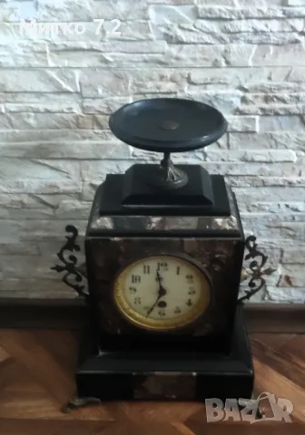 Френски каминен часовник, снимка 2 - Антикварни и старинни предмети - 48462179