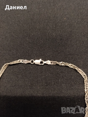 Сребърен синджир , снимка 3 - Колиета, медальони, синджири - 52260224