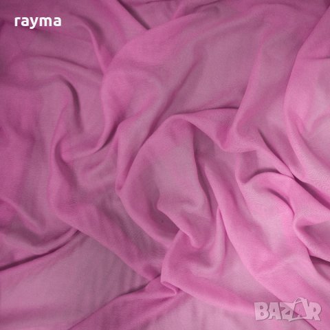 -70% Плат италиански памучен розов шифон, снимка 4 - Рокли - 28956829