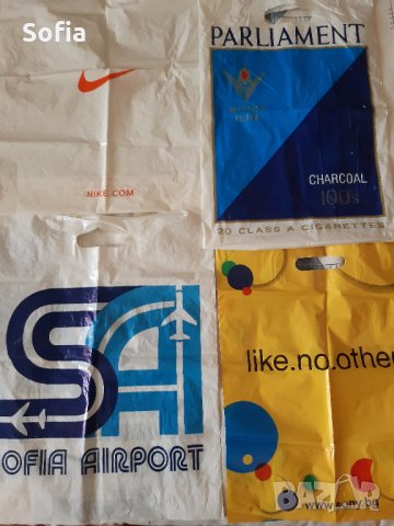 Стари рекламни торбички/пликчетаPARLIAMENT,NIKE,SONY,SOFIA AIRPORT, снимка 2 - Колекции - 33378468