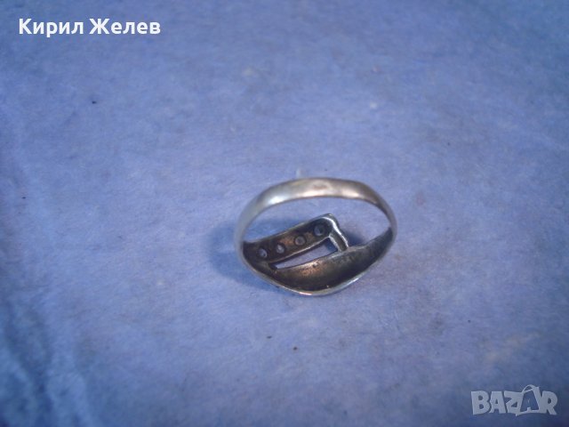 СТАР СРЕБЪРЕН ПРЪСТЕН СКЪПОЦЕНЕН АРТ ДЕКО СТИЛ СРЕБРО925 с ЦИРКОНЧЕТА 27532, снимка 9 - Пръстени - 36869596