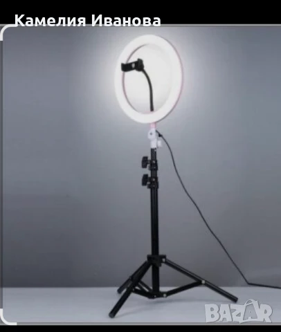 LED ринг лампа- статив за професионални снимки,клипове и видеа , снимка 2 - Чанти, стативи, аксесоари - 51041683