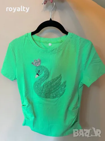 Тениска с лебед Различни цветове , снимка 4 - Тениски - 49328253