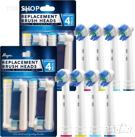 Oral B 3D White комплект от 4 бр. глави черен цвят