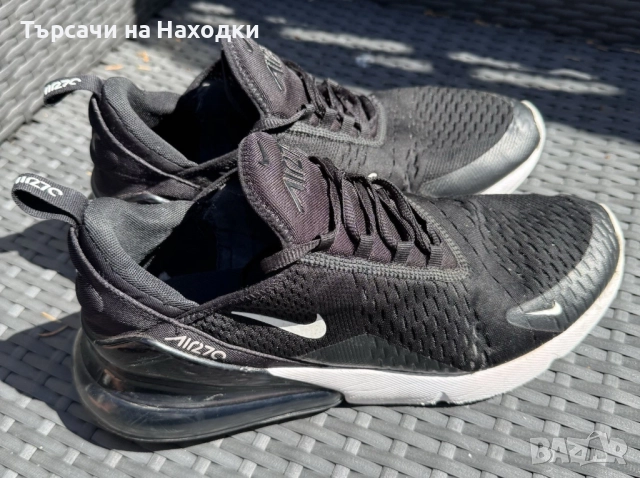 €160 Мъжки маратонки Nike Air Max 270 Black Gym Running кецове за бягане черни EU 45 / US 11.5 , снимка 2 - Маратонки - 52176144