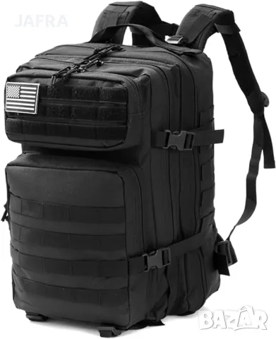 45L Военна Тактическа Раница с MOLLE Система, Подарък 2бр Нашивки и Карабинери Отстъпки, снимка 2 - Раници - 48646427