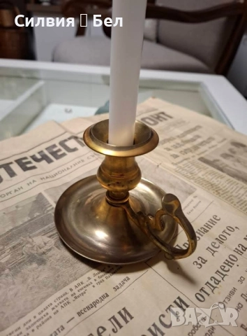 Винтидж свещник от месинг , снимка 8 - Декорация за дома - 51730552