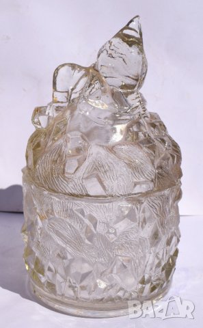 Старинна масивна захарница с гном джудже, снимка 2 - Сервизи - 38395177