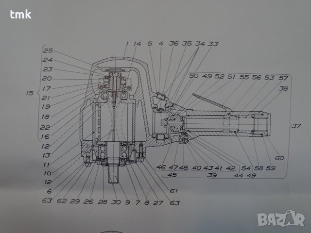 пневматичен шлайф Atlas Copco LSS64 SO 85 vertical grinder, снимка 10 - Други машини и части - 37732949