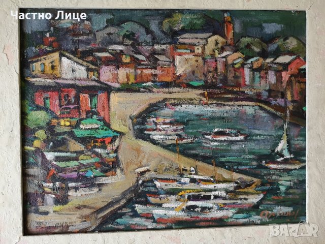 Картина Пейзаж от 70те г на 20 в. на известния художник Христо Антонов 