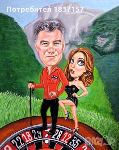 Карикатура по снимка, снимка 7 - Картини - 28483561