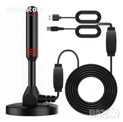 Антена за телевизор с вграден усилвател Digital One SP01074 , 511832, HDTV, стайна антена, магнитна,