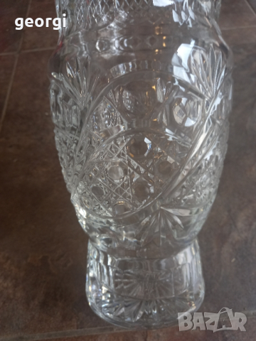 голяма кристална ваза   14/4, снимка 2 - Вази - 44933762
