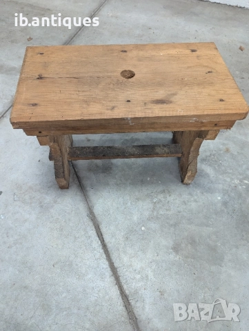 Старо дървено столче , снимка 3 - Столове - 52542506