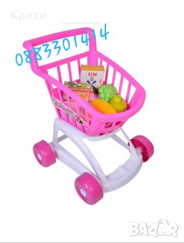 Детска пазарска количка с продукти