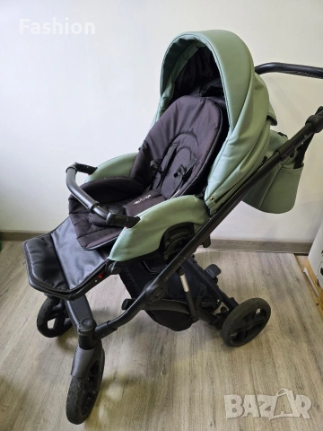Milu Kids-Бебешка количка 2в1 Atteso Ledo:01 от еко кожа с олекотена алуминиева рамка, снимка 6 - Детски колички - 53426731