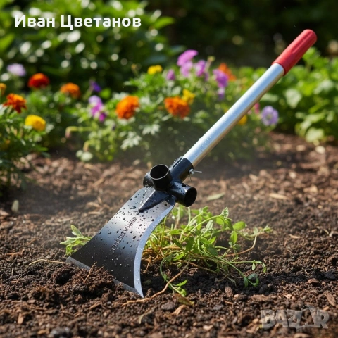 Многофункционален градински инструмент 4 в 1 – брадва, лопата, мотика и сърп в едно