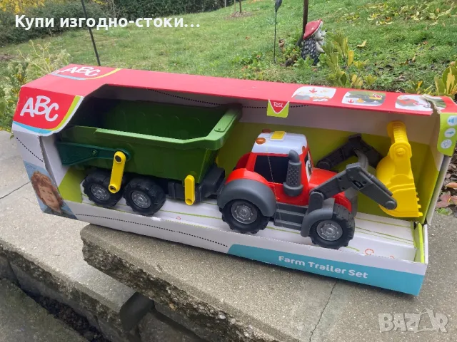 Dickey Toys ABC 65 см - фермерски багер с ремарке , снимка 2 - Коли, камиони, мотори, писти - 36170982