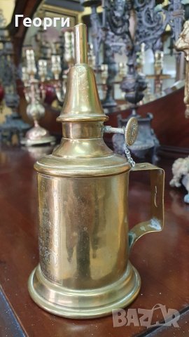 Антикварна френска месингова газена лампа PIGEON, снимка 6 - Антикварни и старинни предмети - 38932555