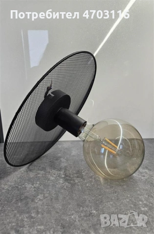 Дизайнерски стенен аплик в индустриален стил + LED крушка, снимка 2 - Лампи за стена - 53222210