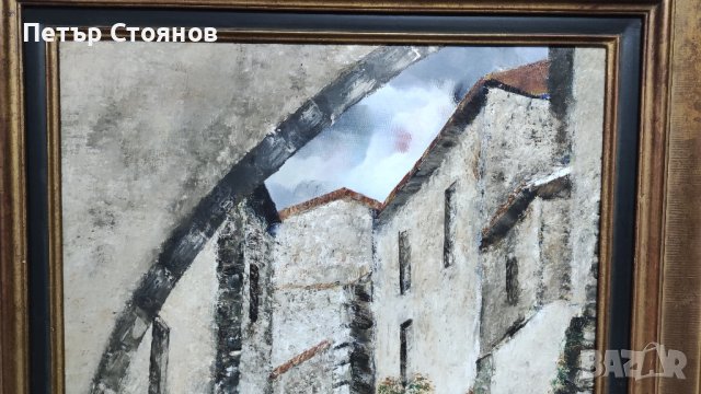 Чудесна френска картина - пейзаж с маслени бои, снимка 6 - Картини - 43511429