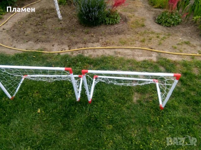 Комплект 2 бр. Футболни врати 85 x 60 x 42 см. + топка+ помпа  игличка колчета и мрежи , снимка 4 - Футбол - 29010684