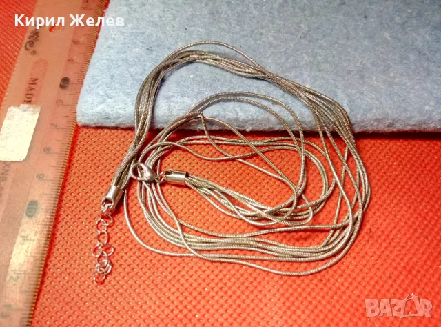 ФЕЕРИЧНО НЕЖНО ПОСРЕБРЕНО МЕДНО КОЛИЕ АРТ ОГЪРЛИЦА 47364, снимка 3 - Колиета, медальони, синджири - 47336472