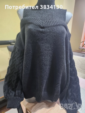 Дамски пуловер с голо рамо, снимка 2 - Блузи с дълъг ръкав и пуловери - 52065419