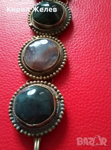 СТАРИННА ОСМАНСКА СКЪПОЦЕННА САЧАНЕНА ГРИВНА ИКРУСТИРАНА с НЕФРИТ и МАЛАХИТ РЪЧНА МАЙСТОРСКА 27271, снимка 15 - Антикварни и старинни предмети - 34972908