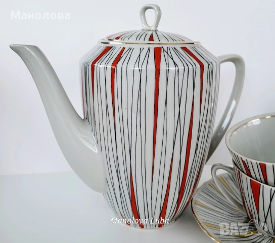 Сервиз за чай или дълго кафе Китка Нови Пазар., снимка 4 - Други ценни предмети - 52418893