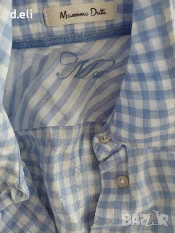 Massimo Dutty Size S-M 100% Лен Страхотна риза, снимка 1