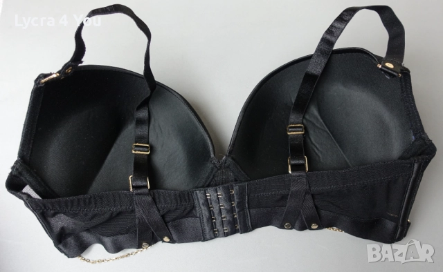 Censored 80 D страхотен черен сутиен с обемни чашки, снимка 5 - Бельо - 51727024